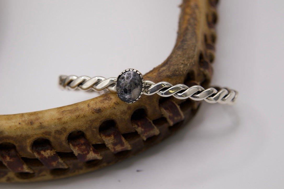 Twisted White Buffalo Cuff