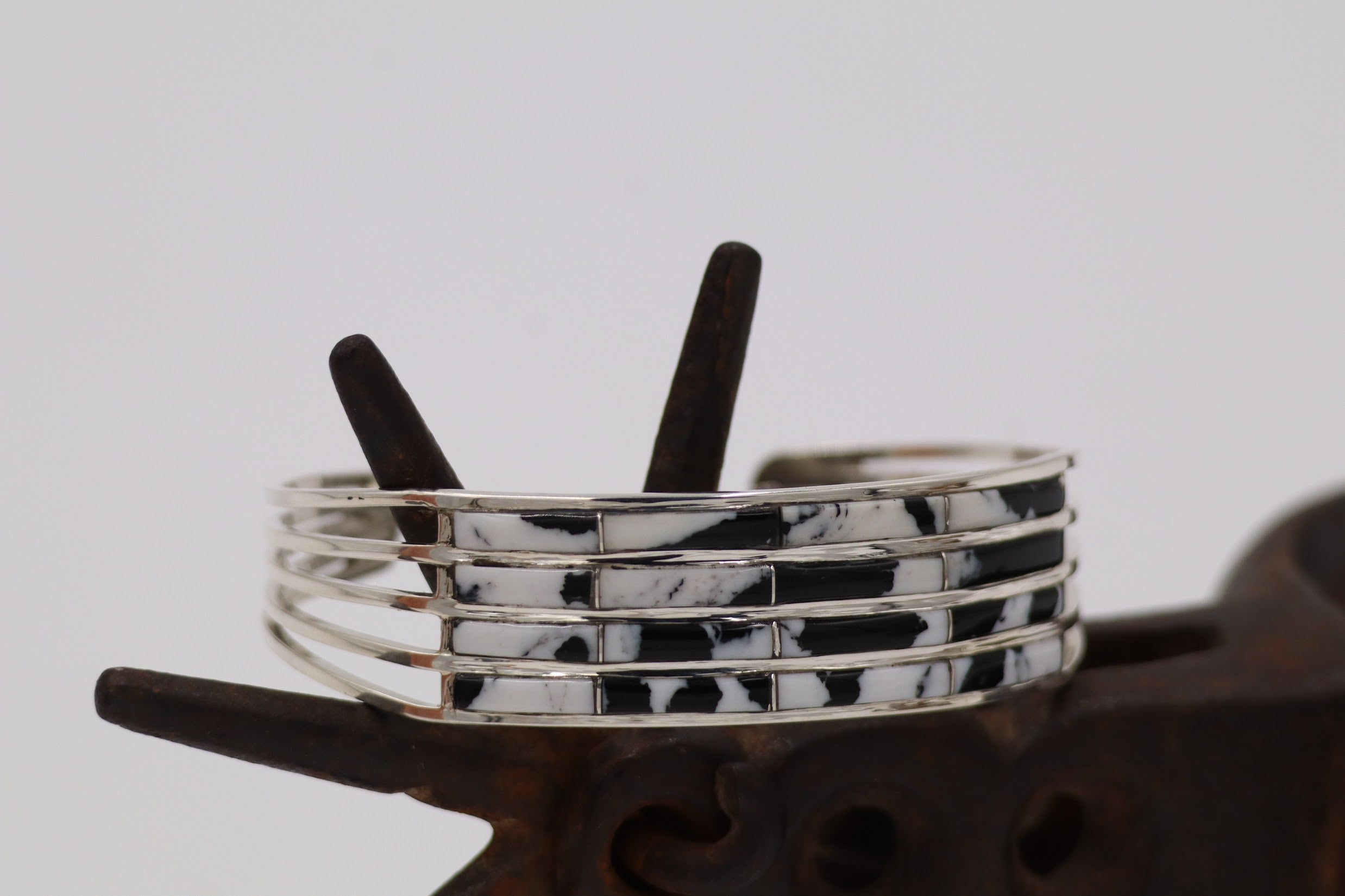 White Buffalo Inlay Cuff