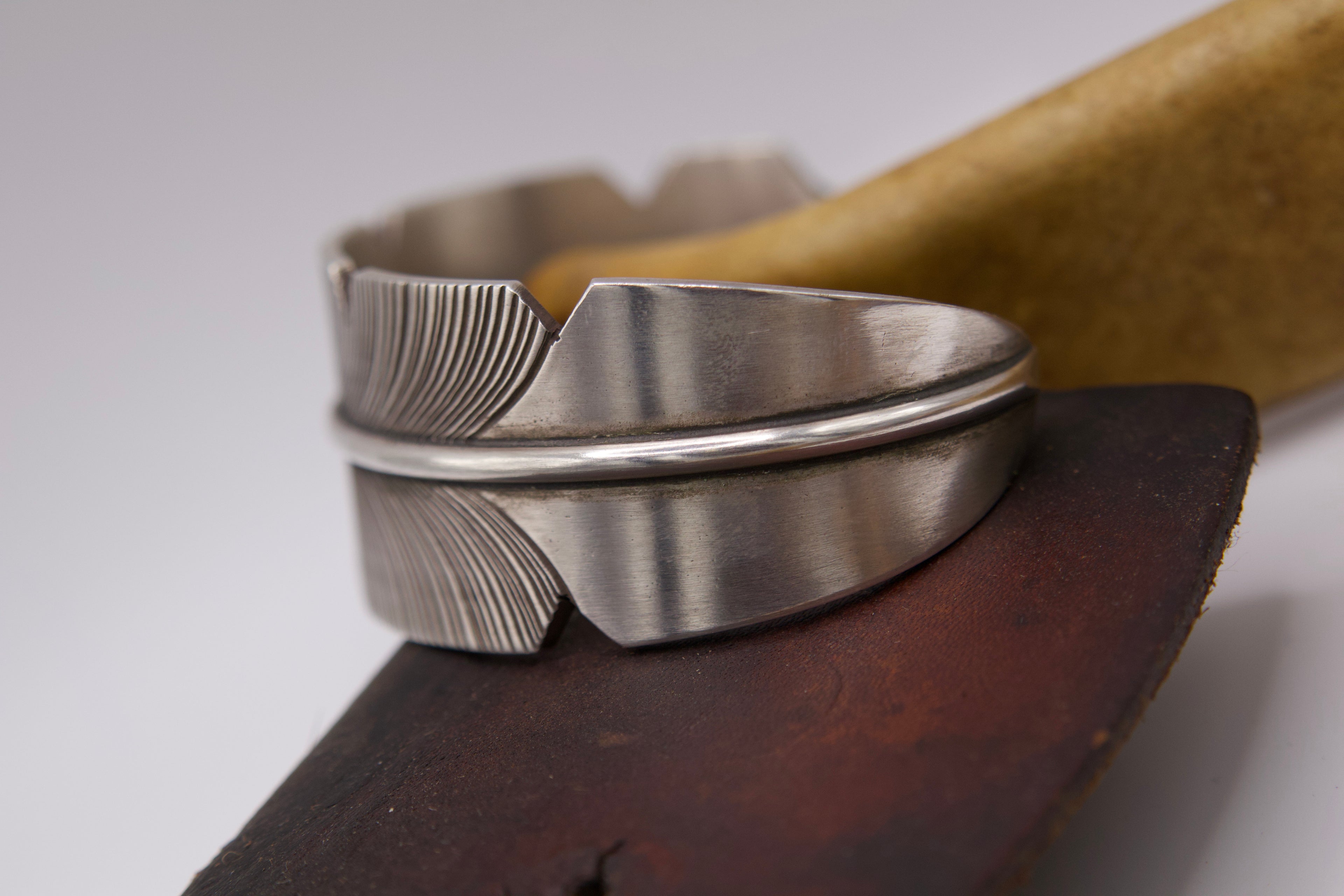 Sterling Feather Cuff