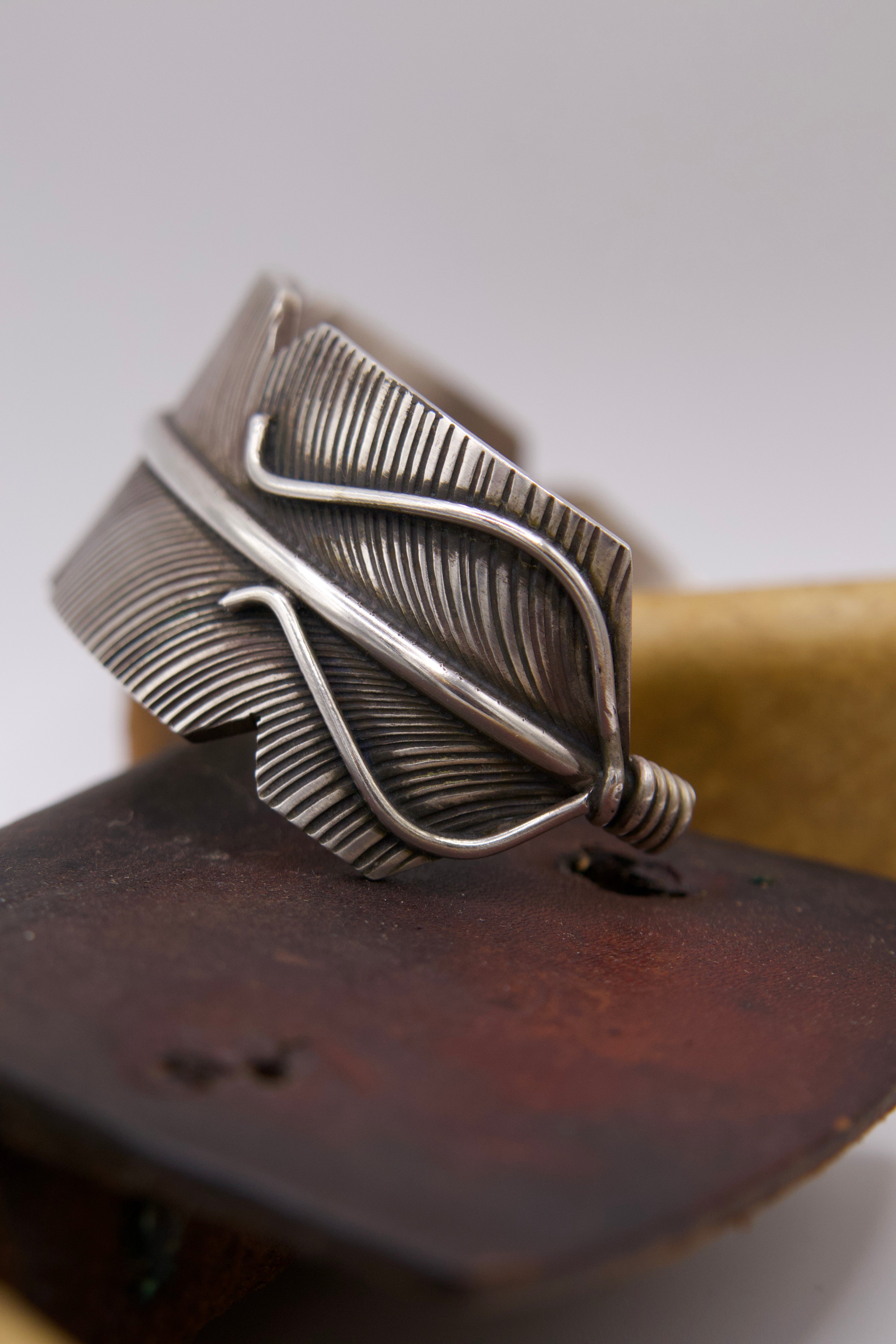 Sterling Feather Cuff