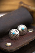 Turquoise Flower Concho Studs