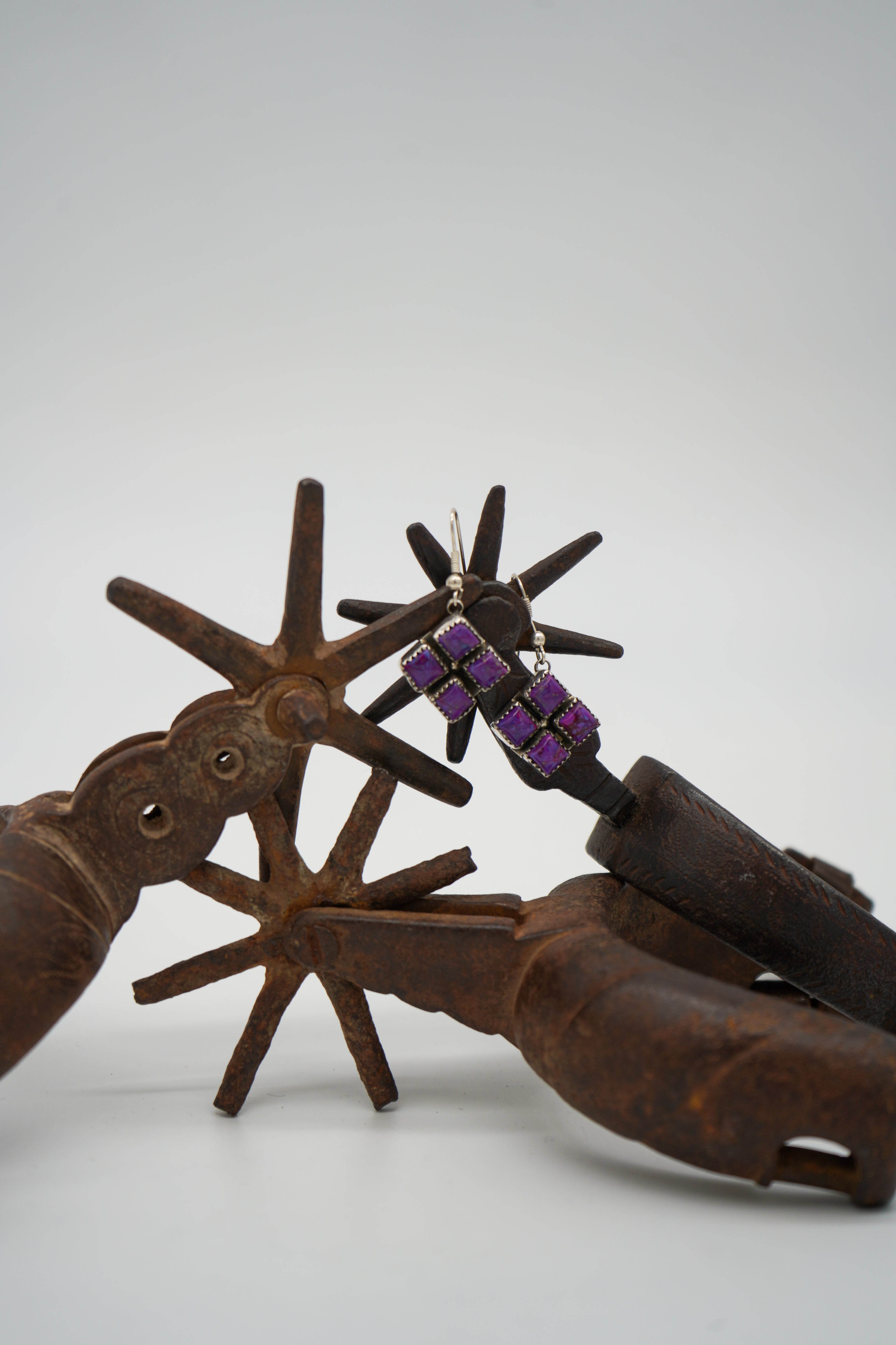 Charoite Cluster Earrings