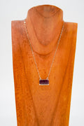 Purple Spiney Bar Necklace