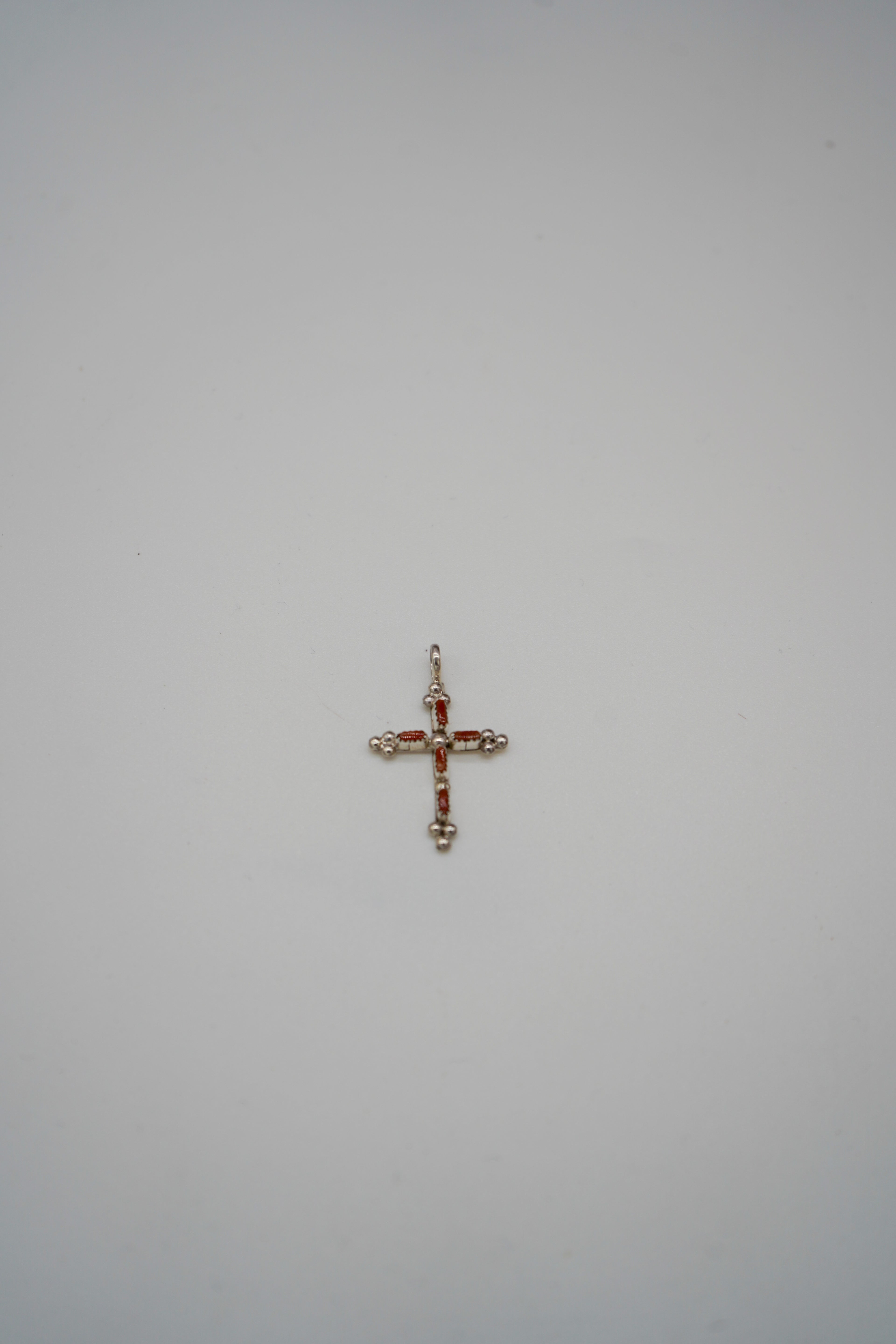 Coral Cross Pendant