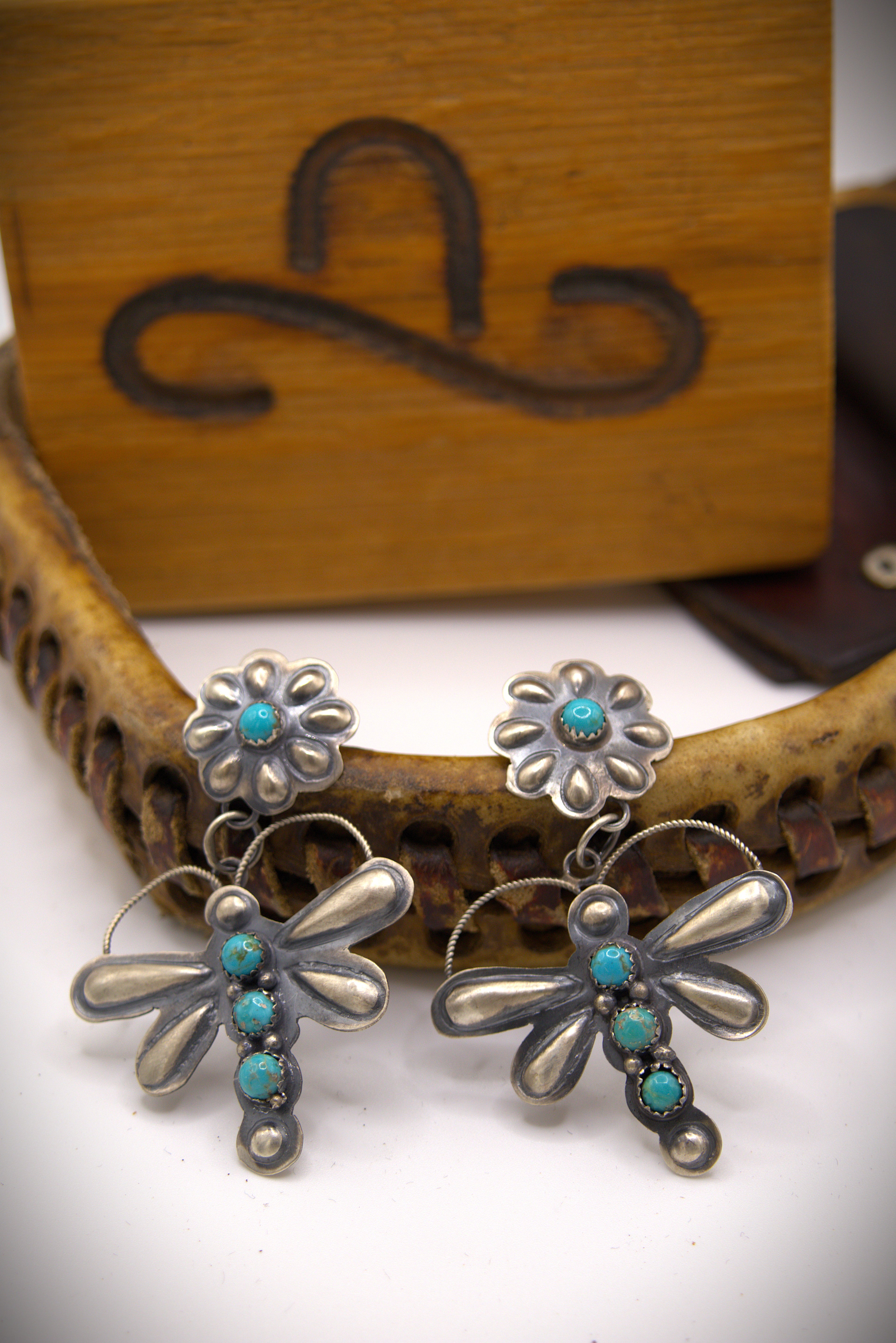 Floral Dragonfly Earrings
