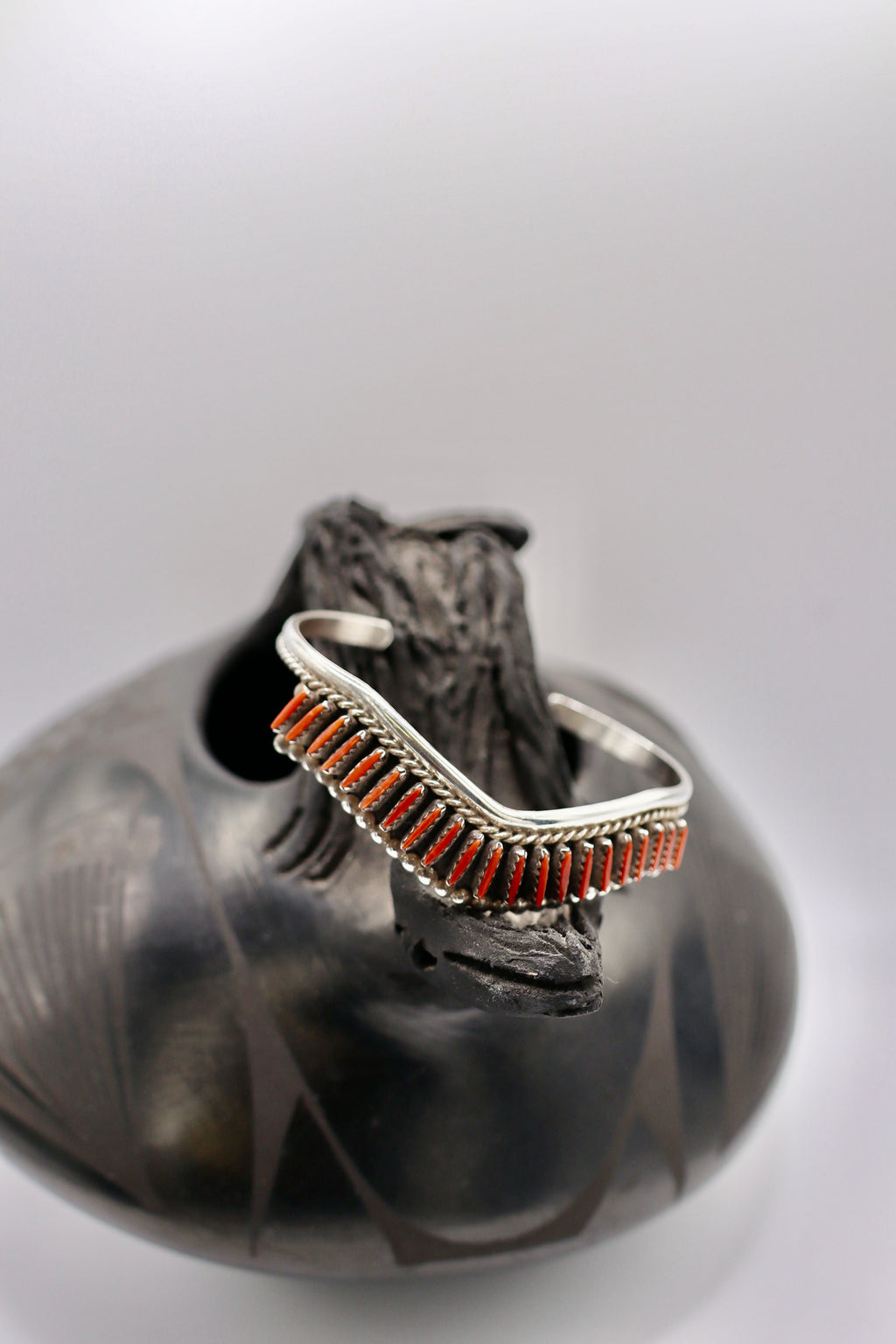 Coral Needle Point Cuff