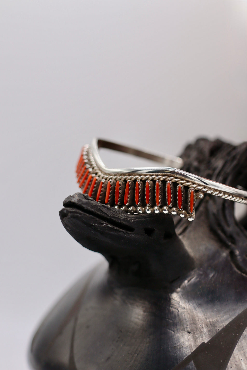 Coral Needle Point Cuff