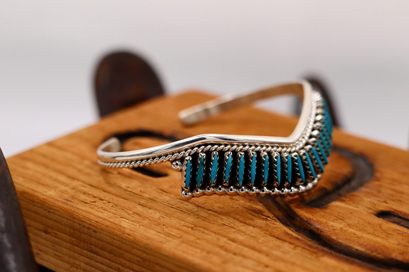 Chevron Francisco Turquoise Needle Point Cuff