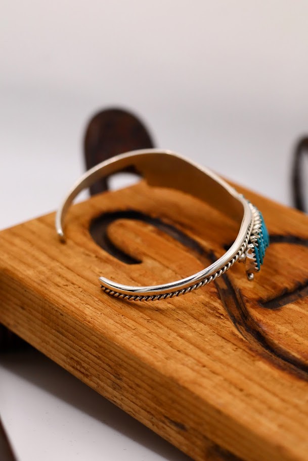 Chevron Francisco Turquoise Needle Point Cuff