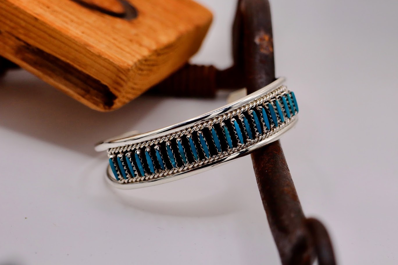 Roland Francisco Turquoise Needle Point Cuff