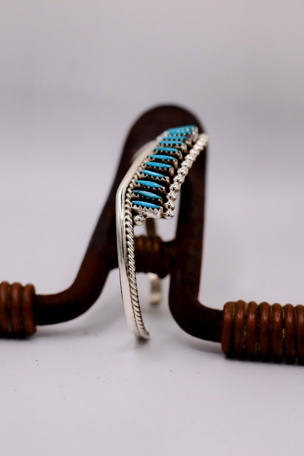 Chevron Francisco Turquoise Needle Point Cuff