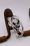 Vintage Inlay Flower Cuff
