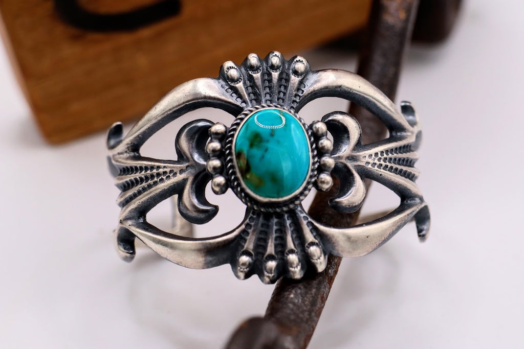 Sonoran Gold Bitsue Sandcast Cuff
