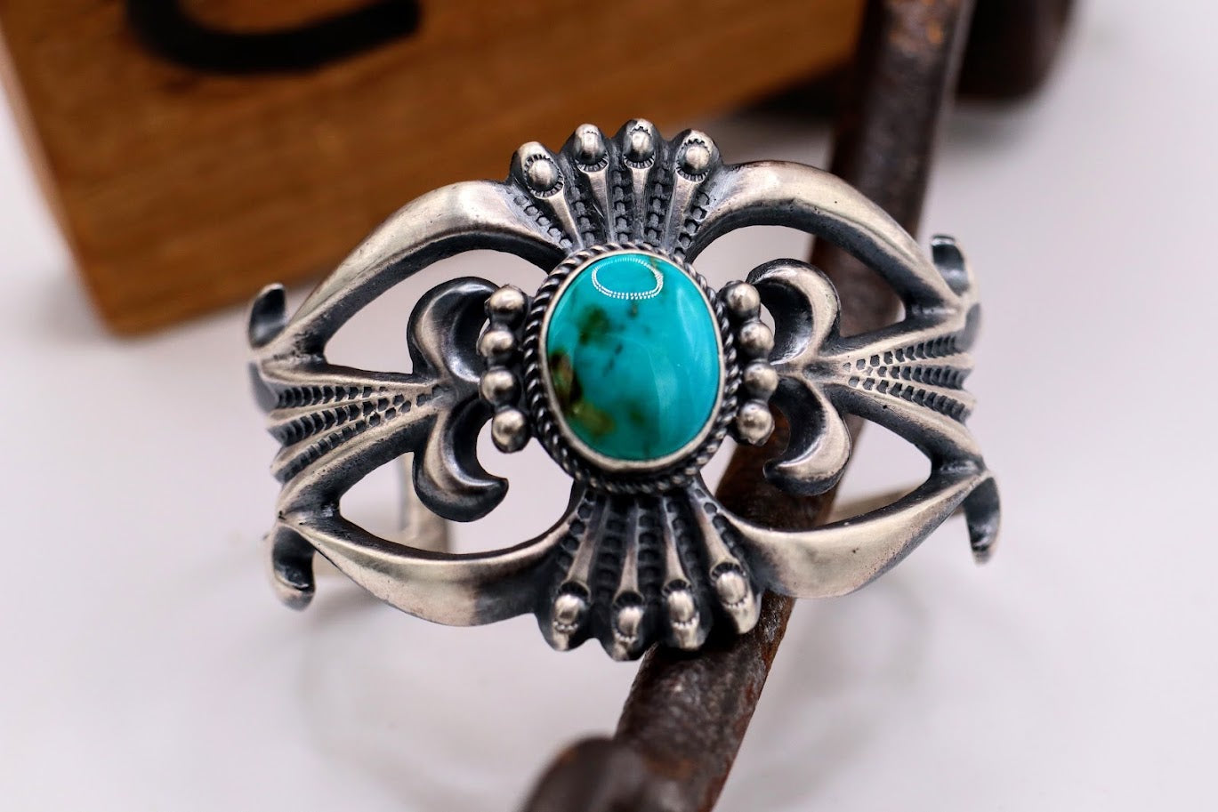 Sonoran Gold Bitsue Sandcast Cuff