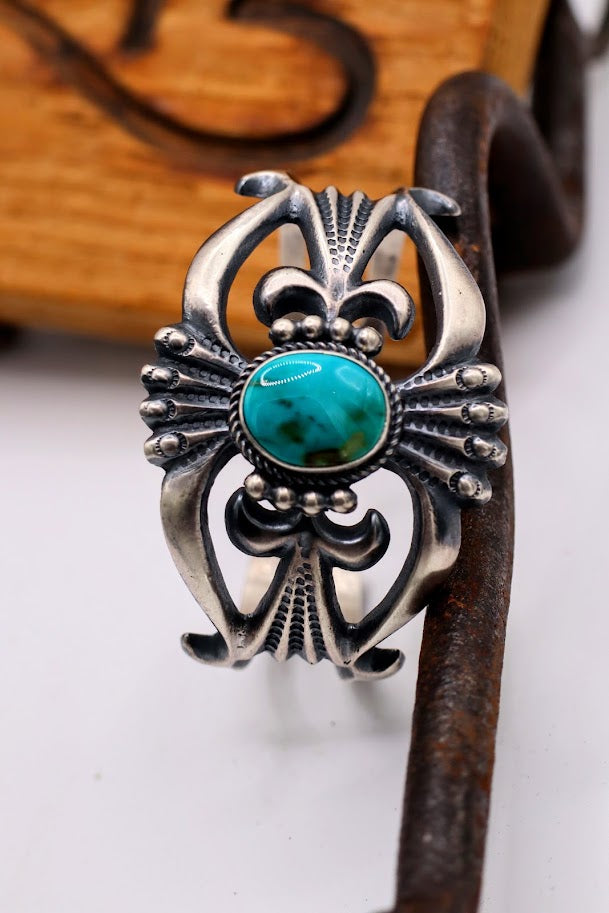 Sonoran Gold Bitsue Sandcast Cuff