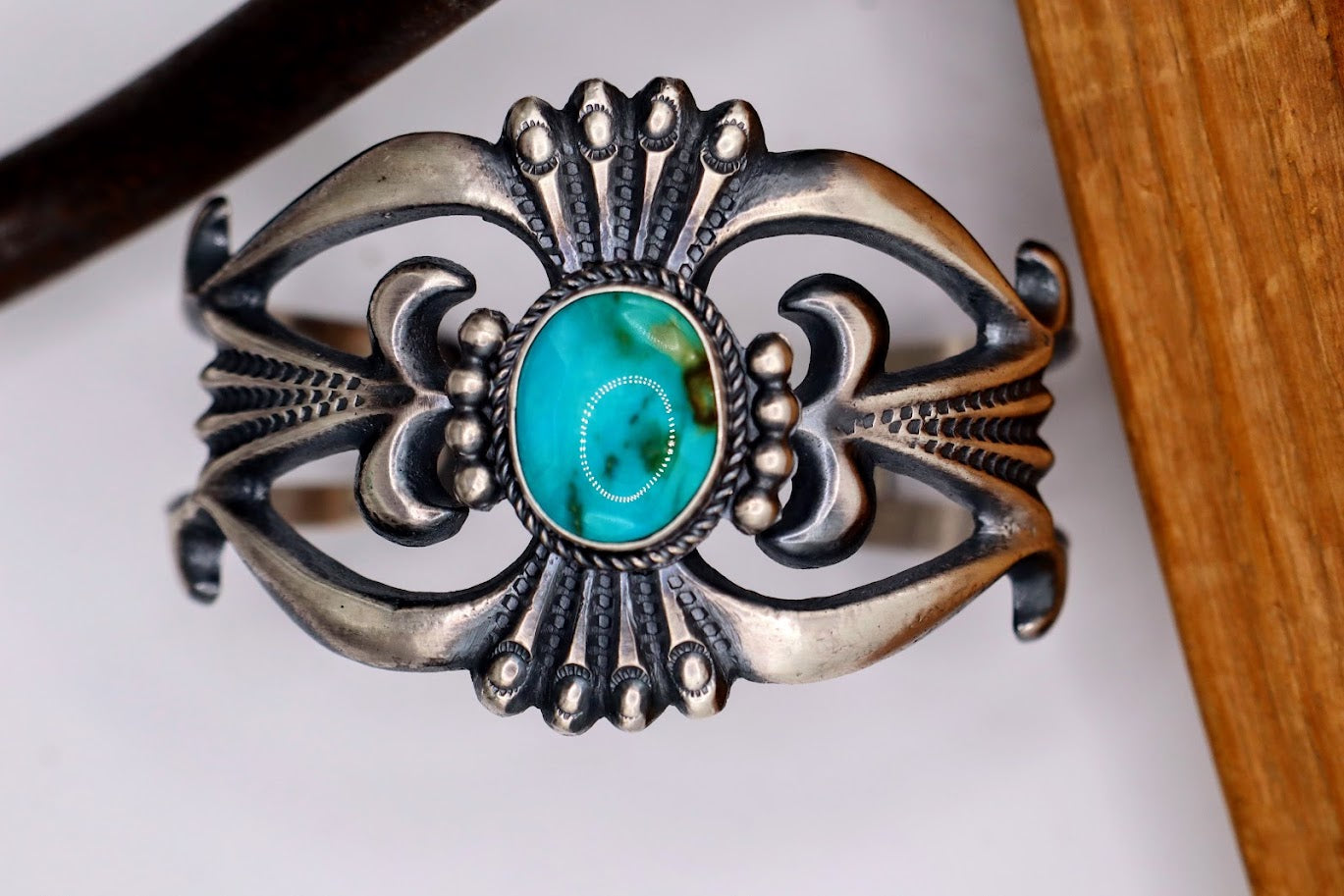 Sonoran Gold Bitsue Sandcast Cuff