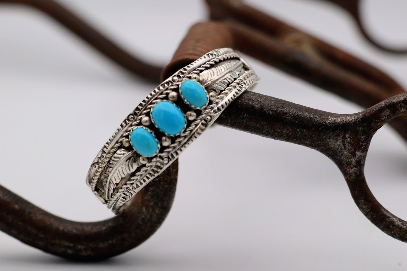 Turquoise Feather Baby Cuff