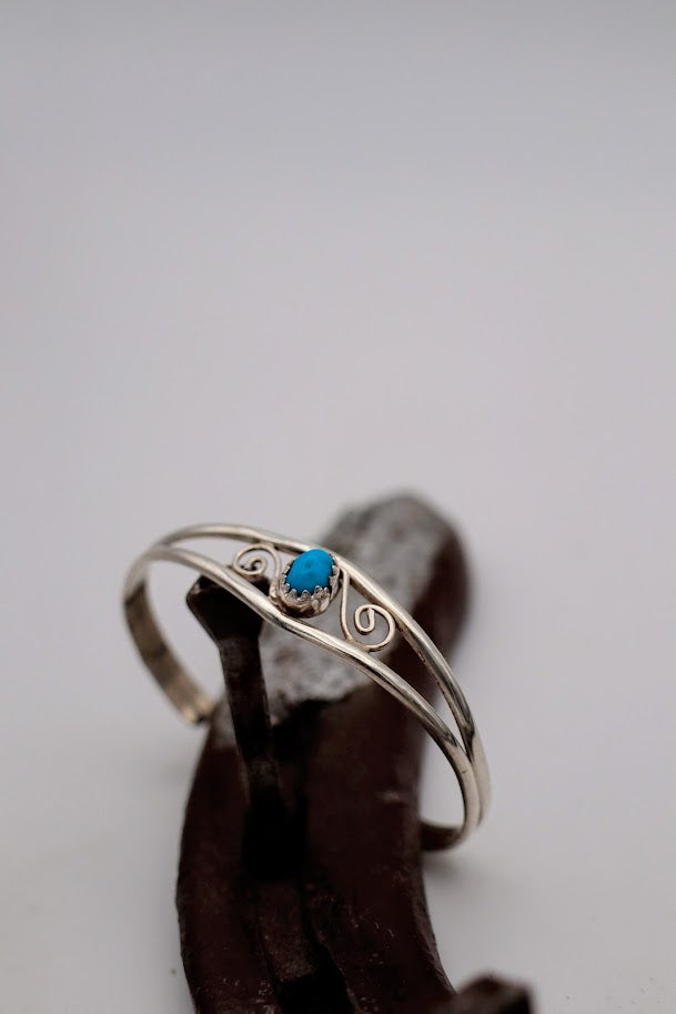 Swirly Turquoise Baby Cuff