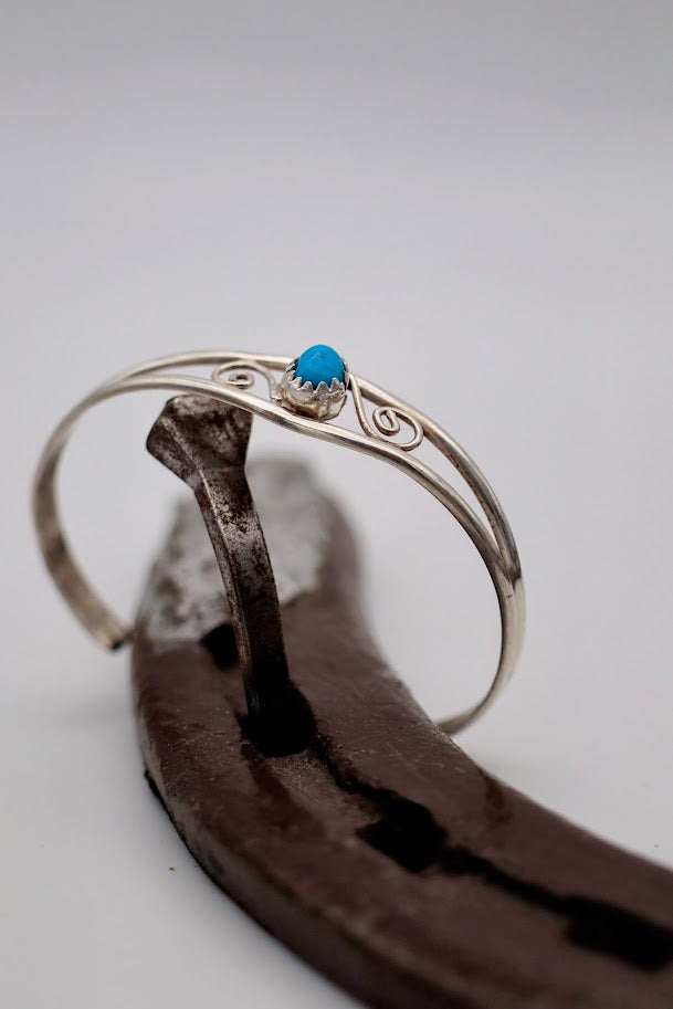 Swirly Turquoise Baby Cuff