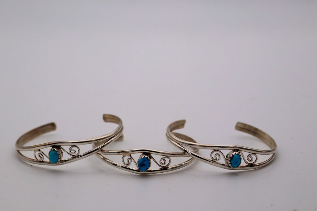 Swirly Turquoise Baby Cuff