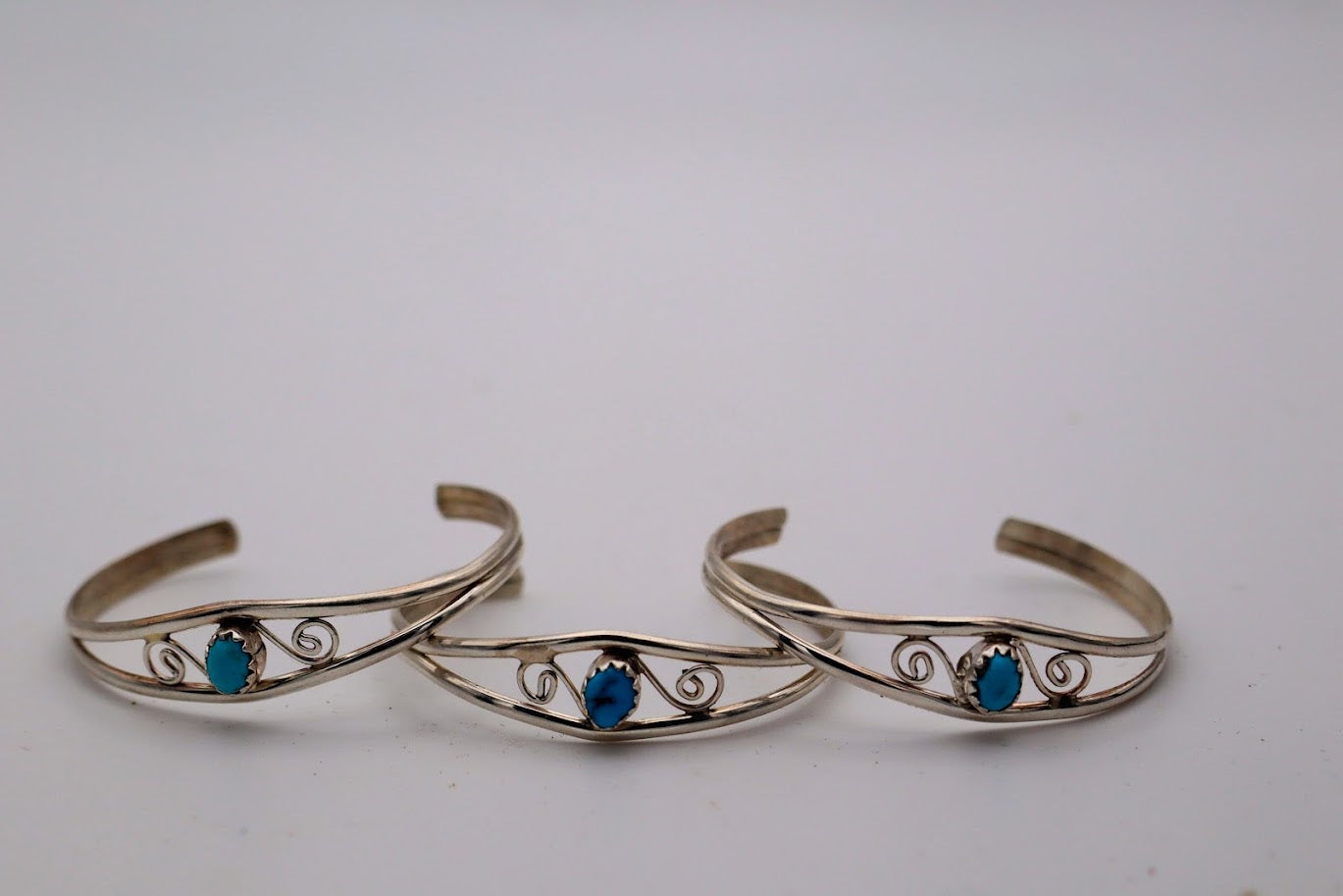 Swirly Turquoise Baby Cuff