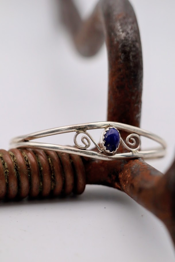 Swirly Lapis Baby Cuff