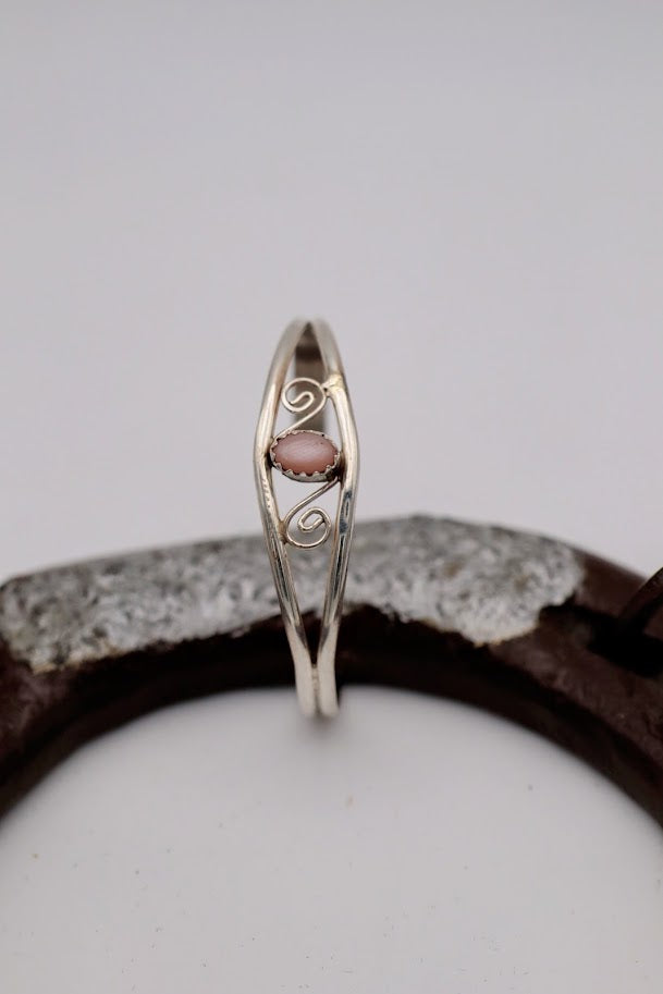 Swirly Mother of Pearl Baby Cuff