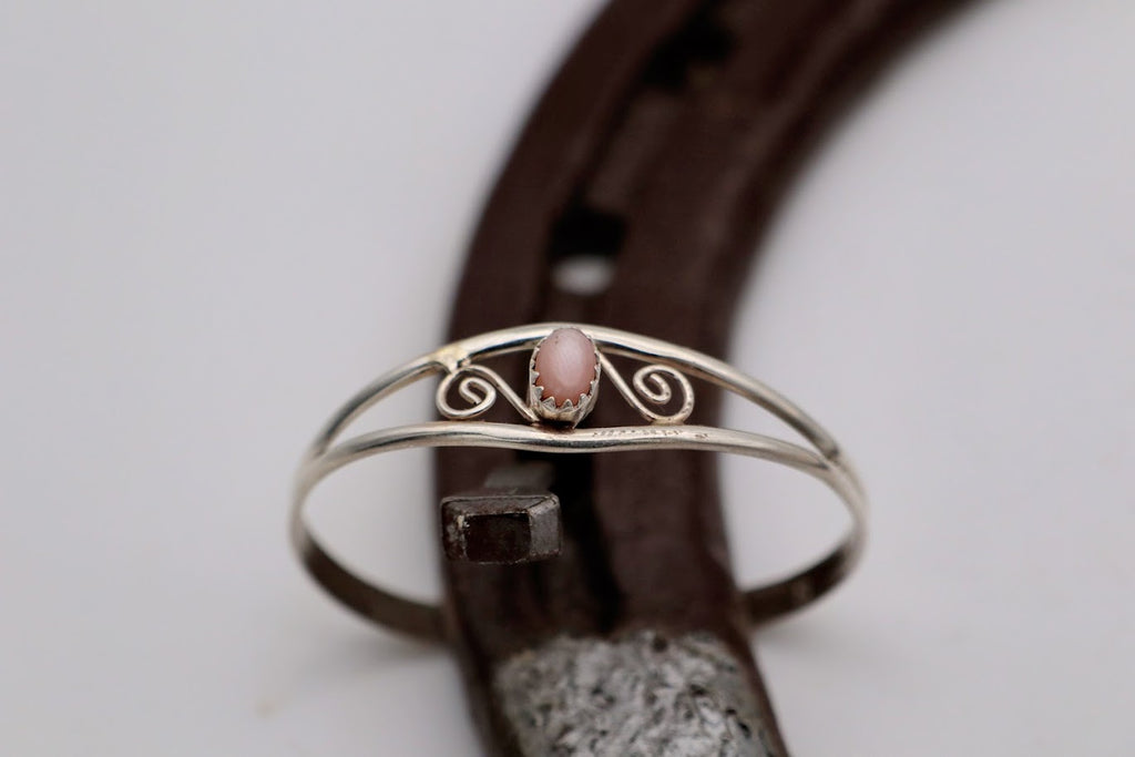 Swirly Mother of Pearl Baby Cuff