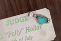 Triangle Fox Turquoise Pendant