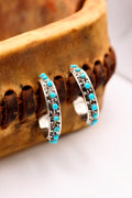 Snake-Eye Kingman Turquoise Hoops