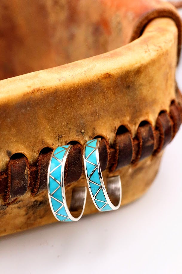 Inlay Half-Hoop Earrings
