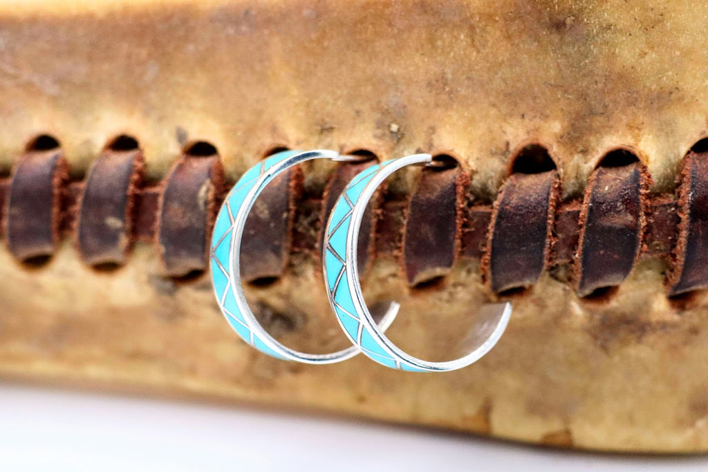 Inlay Half-Hoop Earrings