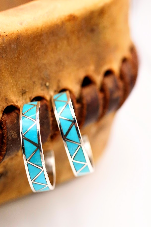 Inlay Half-Hoop Earrings