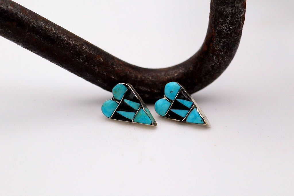 Zuni Inlay Heart Onyx