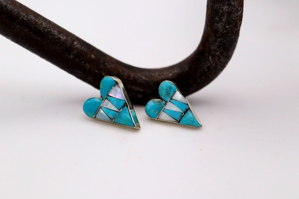 Zuni Inlay Heart Mother of Pearl