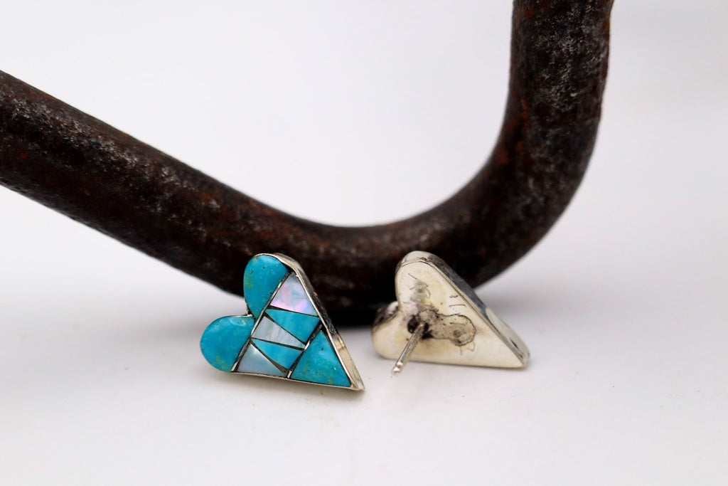 Zuni Inlay Heart Mother of Pearl