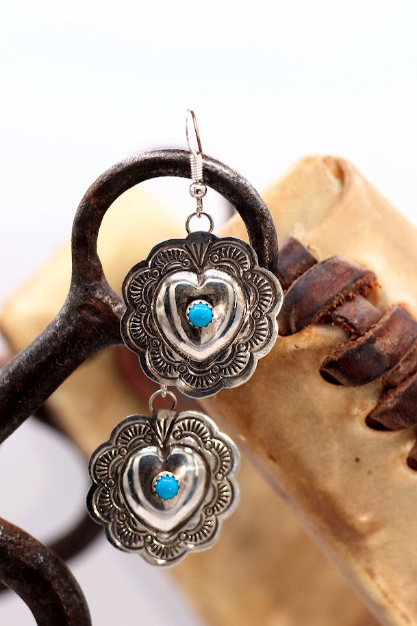 Heart Concho Earrings