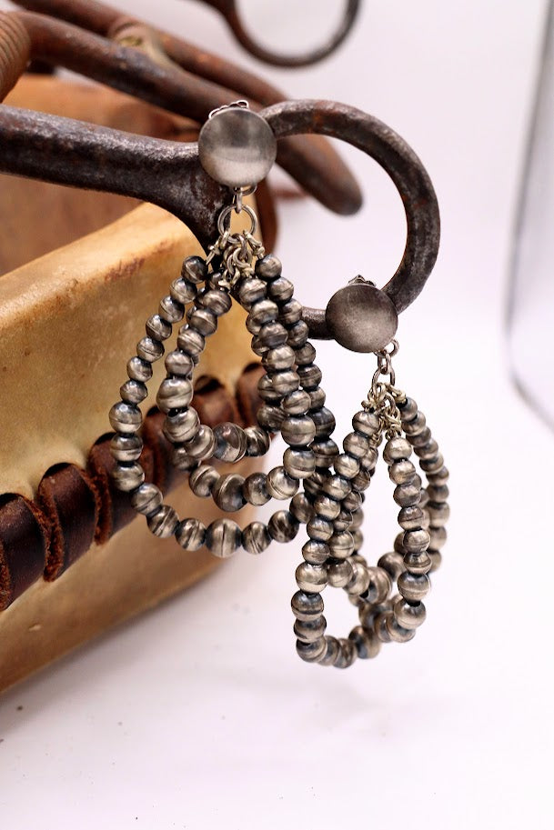 Three Strand Pearl Earrings