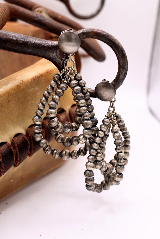 Three Strand Pearl Earrings