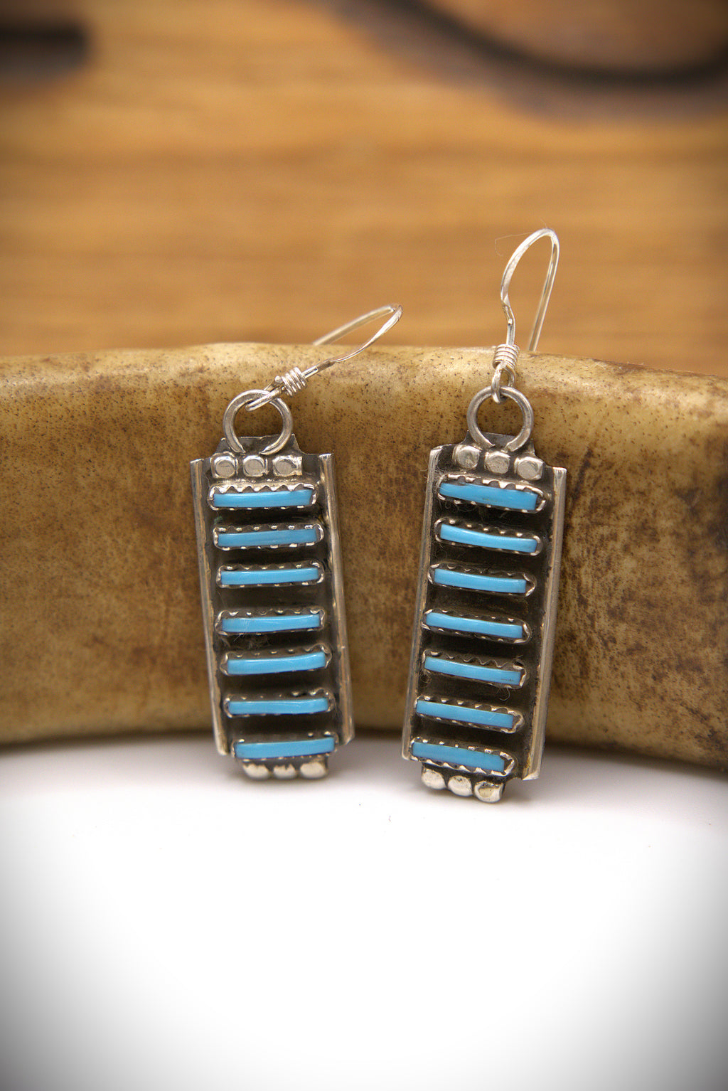 7-Stone Needlepoint Earrings