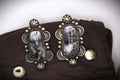 White Feather Jasper Earrings